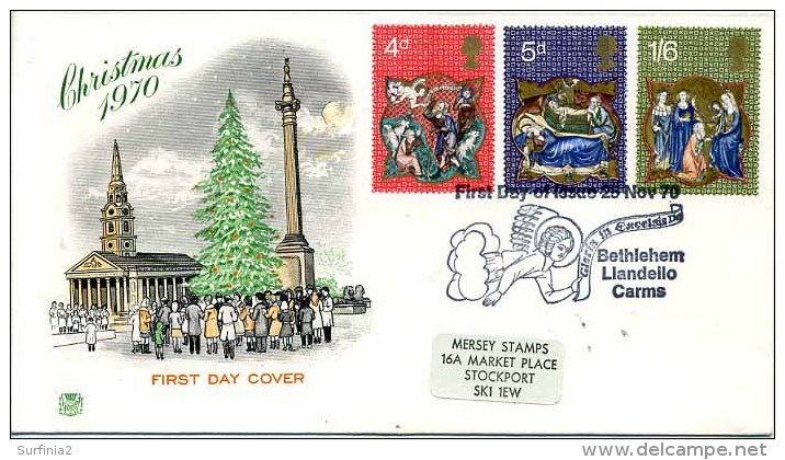 1970 XMAS - ILLUSTRATED FDC -  BETHLEHEM P/M - 1952-1971 Pre-Decimal Issues