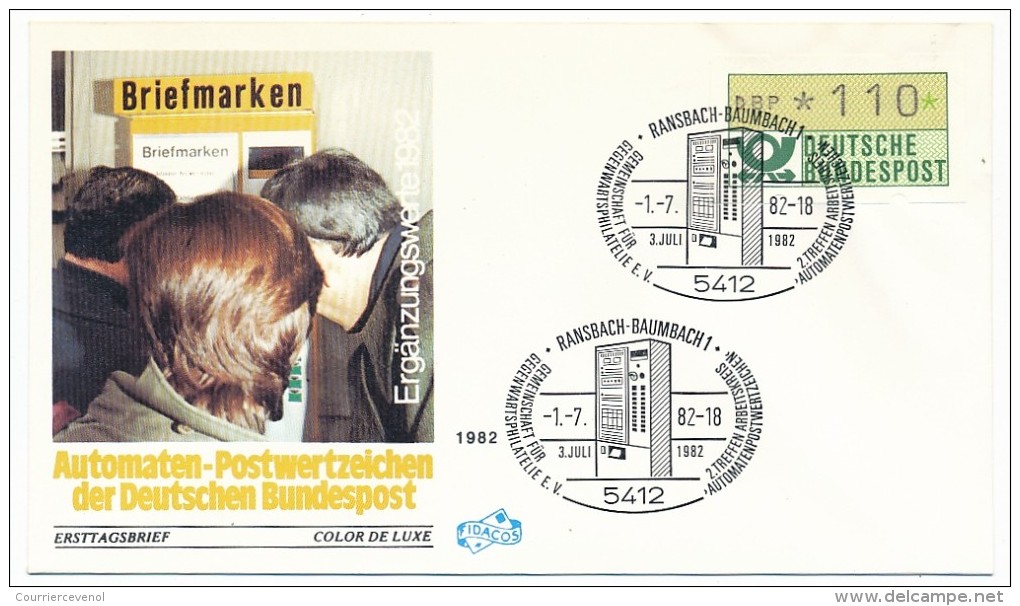 Allemagne - 7 FDC - Etiquettes De Distributeurs, Année 1982 - Timbres De Distributeurs [ATM]