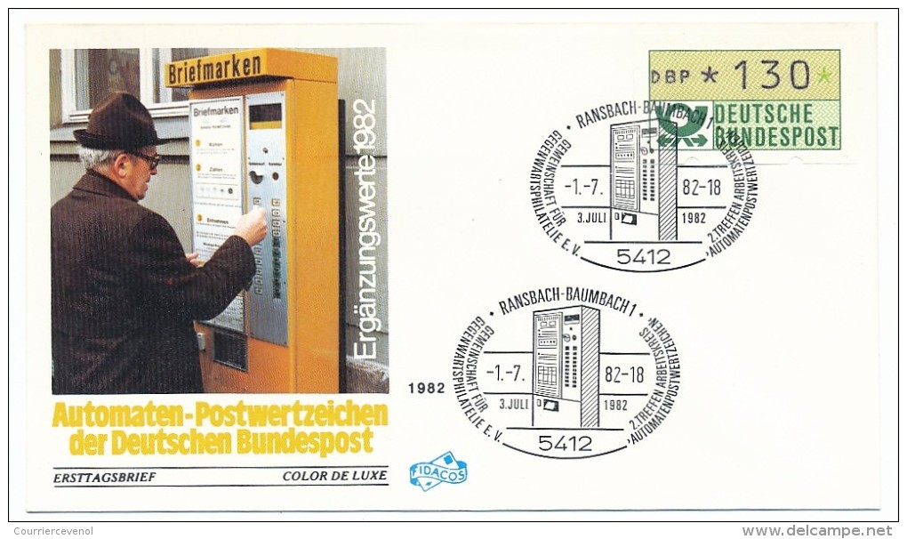 Allemagne - 7 FDC - Etiquettes De Distributeurs, Année 1982 - Machine Labels [ATM]