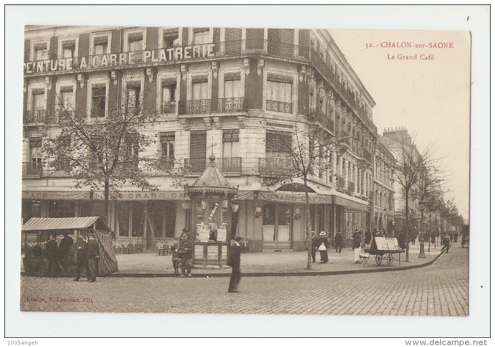 71 Dép.- 32.- Chalon-sur-Saone.- Le Grand Café.  Chalon.- E. Lemoine, Edit. - Chalon Sur Saone