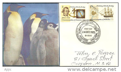 Expedition à La Base Mawson 1972 (commemoration De L'expedition James Cook 1772), Belle Lettre Adressée En NSW - Cartas & Documentos