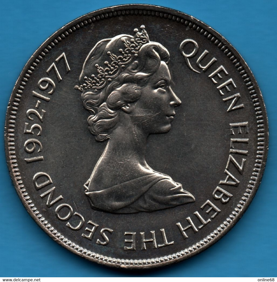 GUERNSEY  25 PENCE 1977  KM# 31 JUBILEE QEII 1952-1977 - Guernesey