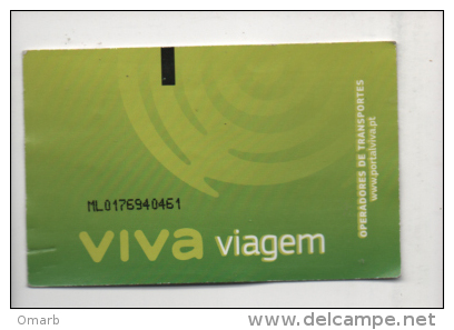 Alt576 Biglietto Giornaliero Metro Tram Bus Viva Viagem Portugal Lisbona Lisboa Lisbonne Autobus Ticket - Europa