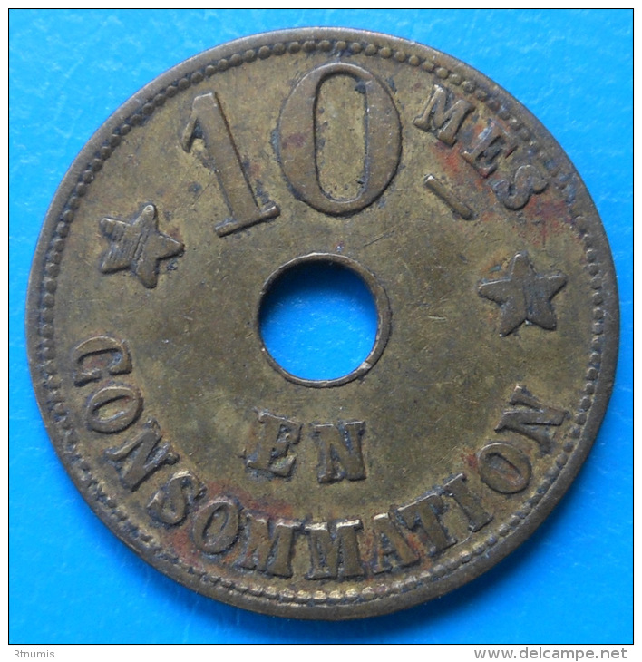 Anvers Dam J.C Loots 10 Centimes - Monetary / Of Necessity