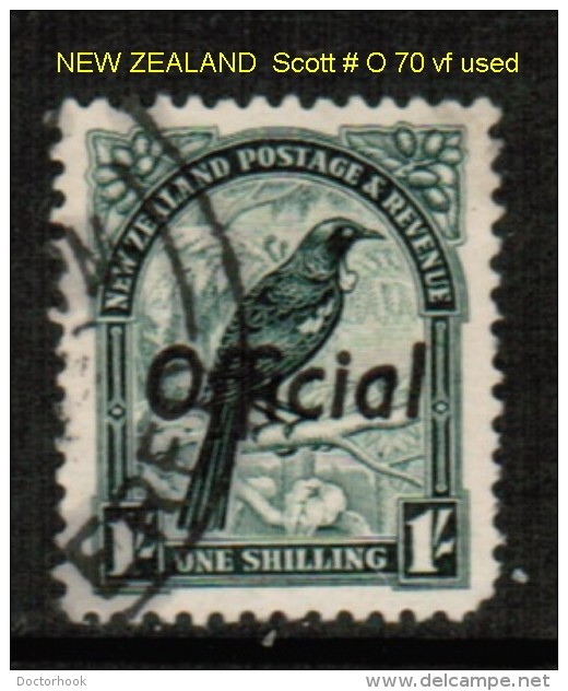 NEW ZEALAND    Scott  # O 70 VF USED - Officials