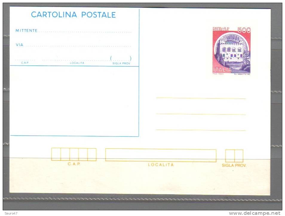 ICP007 Italia 1987 - Cartolina Postale - Castelli, Monselice L. 500 - Nuovo - Interi Postali