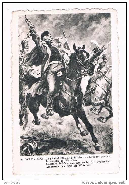 24072 ( 2 Scans ) Waterloo Le General Blucher à La Tete Des Dragons Pendant La Bataille De Waterloo - Autres & Non Classés