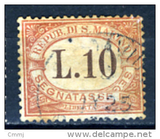 1897 - SAINT-MARIN - SAN MARINO - Catg. Sass. 9 - Used - (SM2017.43..) - Timbres-taxe