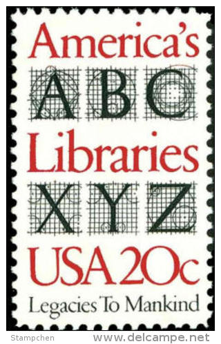 1982 USA America's Libraries Stamp Sc#2015 - Other & Unclassified