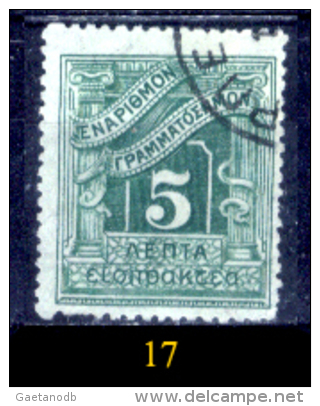 Grecia-F0080 - 1902 - Y&T: Segnatasse. n.25,26,27,28,29,30,32,33,34 (+/sg/o) - Privi di difetti occulti - A scelta.