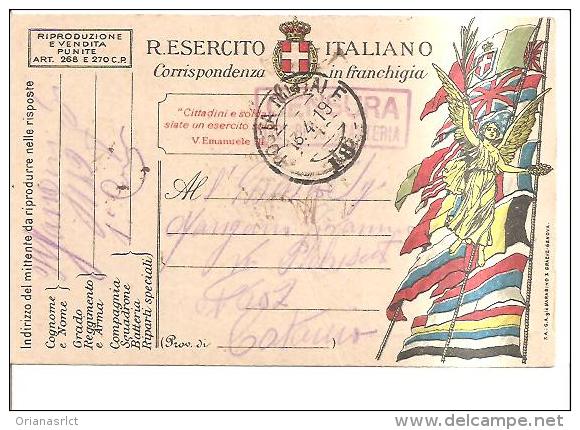 69155)cartolina R.esercito Italiano Posta Miitaretimbro18 Posta Militare 13-4-19 - Franchise