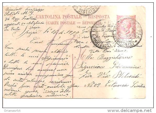 69159)cartolina Postale Risposta 10cent.16-4-21 - Franchigia