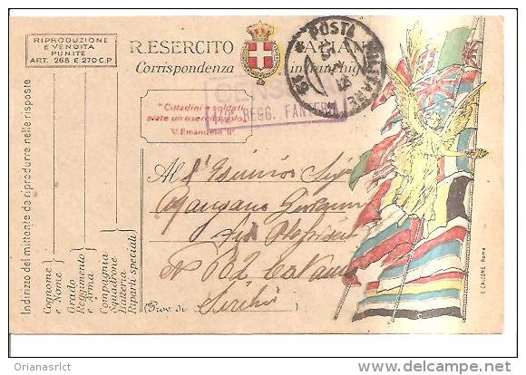 69162)cartolina Postale R.esercito Italiano  13-  3-19 - Franchise