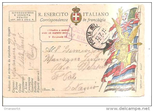 69165)cartolina Postale In Franghigia R.esercito Italiano    12- 7-19 - Franchise