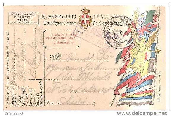 69172)cartolina Postale In Franghigia R.esercito Italiano  22-5-19 - Franchigia