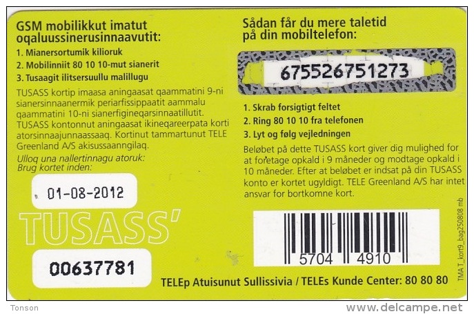 Greenland, PRE-GRL-1015, 100 Kr, Refuelling Mobile, Whaletail,  2 Scans   Expiry 01-08-2012. - Greenland