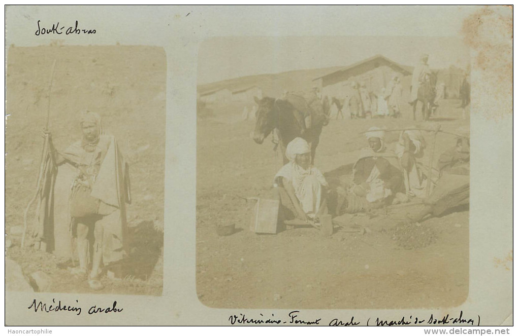 Souk Ahras : Carte Photo - Medecin Et Vetérinaire Sur Le Marché - Souk Ahras