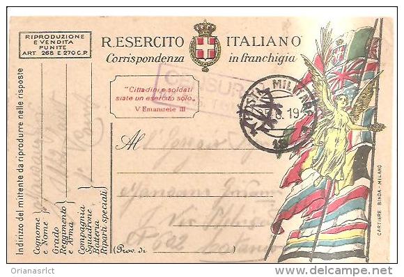 69180)cartolina Postale In Franghigia R.esercito Italiano  25-6--19 - Franchise