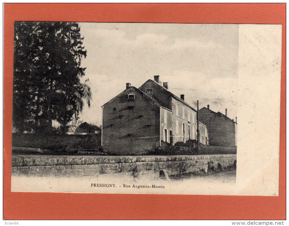 52  PRESSIGNY :RUE  AUGUSTIN-MASSIN "Cpa Année 1946  Impeccable - Sonstige & Ohne Zuordnung