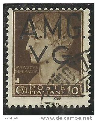 VENEZIA GIULIA 1945 - 1947 TRIESTE AMGVG 1945-7 POSTA ORDINARIA C. 10 (I) TIMBRATO USED - Gebraucht