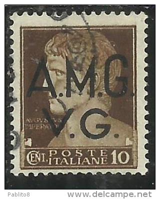 VENEZIA GIULIA 1945 - 1947 TRIESTE AMGVG AMG VG POSTA ORDINARIA CENT. 10 (I) USATO USED OBLITERE' - Usados