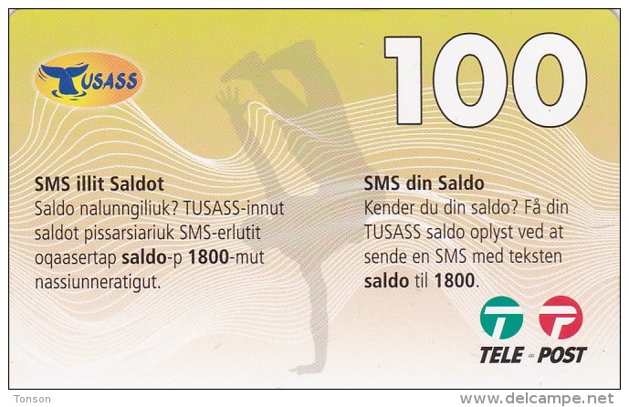 Greenland, GL-TUS-0023_1409, 100 Kr, SMS Your Balance, 2 Scans   Expiry 21-09-2014. - Greenland