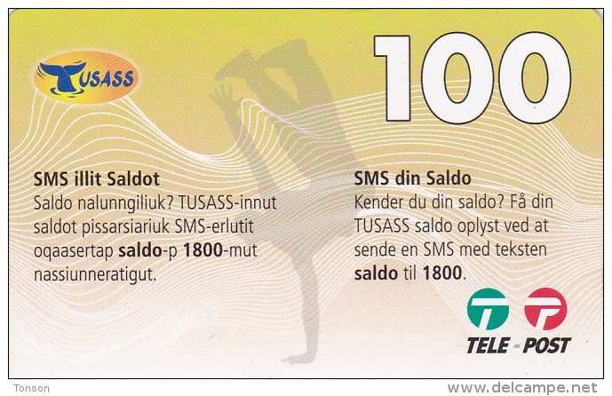Greenland, GL-TUS-0023_1409, 100 Kr, SMS Your Balance, 2 Scans   Expiry 21-09-2014. - Groenlandia