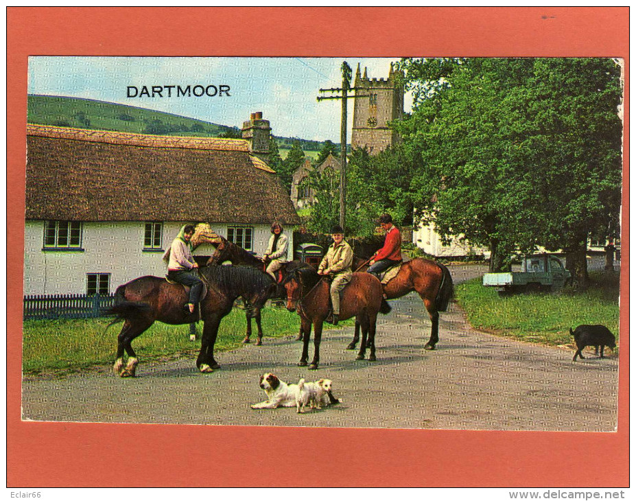 Le Dartmoor  Région Montagneuse Centre Du Devon, Au Nord De Plymouth, .CHASSE Cavaliers ,Chiens - Plymouth