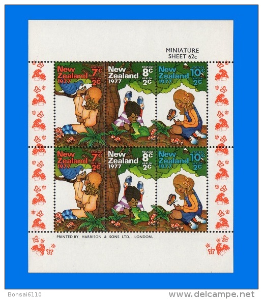 NZ 1977-0001, Health Stamps, Miniature Sheet MNH - Blocchi & Foglietti
