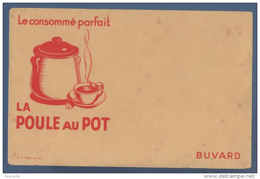 BUVARD LE CONSOMME PARFAIT -  LA POULE AU POT - 20.4  X 13.3 Cm - Soups & Sauces