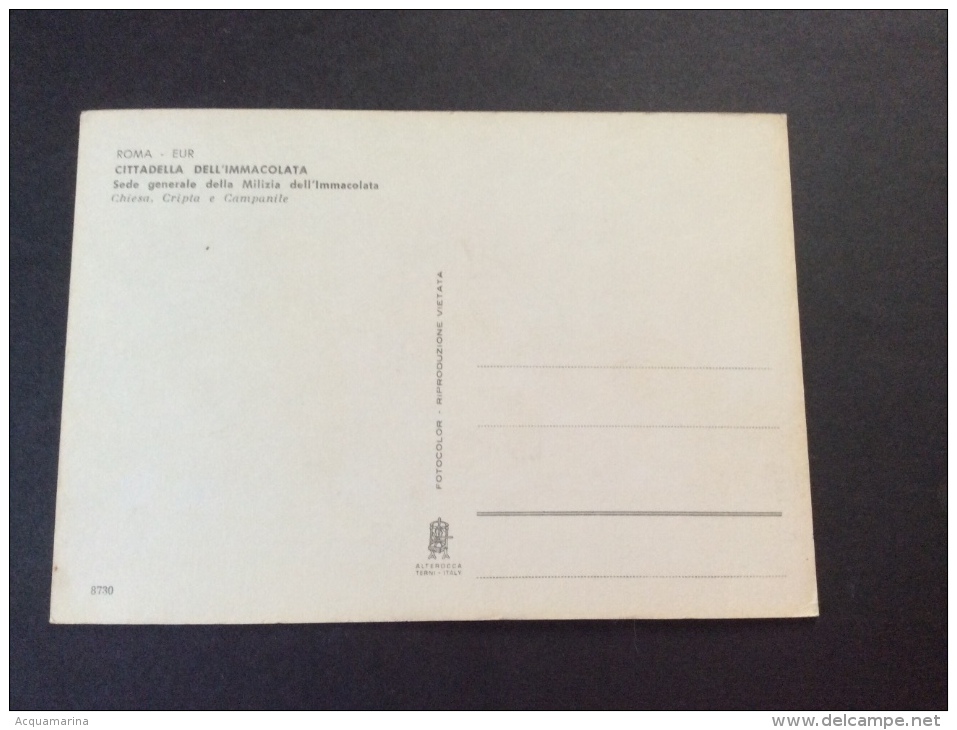 ROMA EUR - Cittadella Dell'Immacolata - Cartolina FG C NV - Expositions