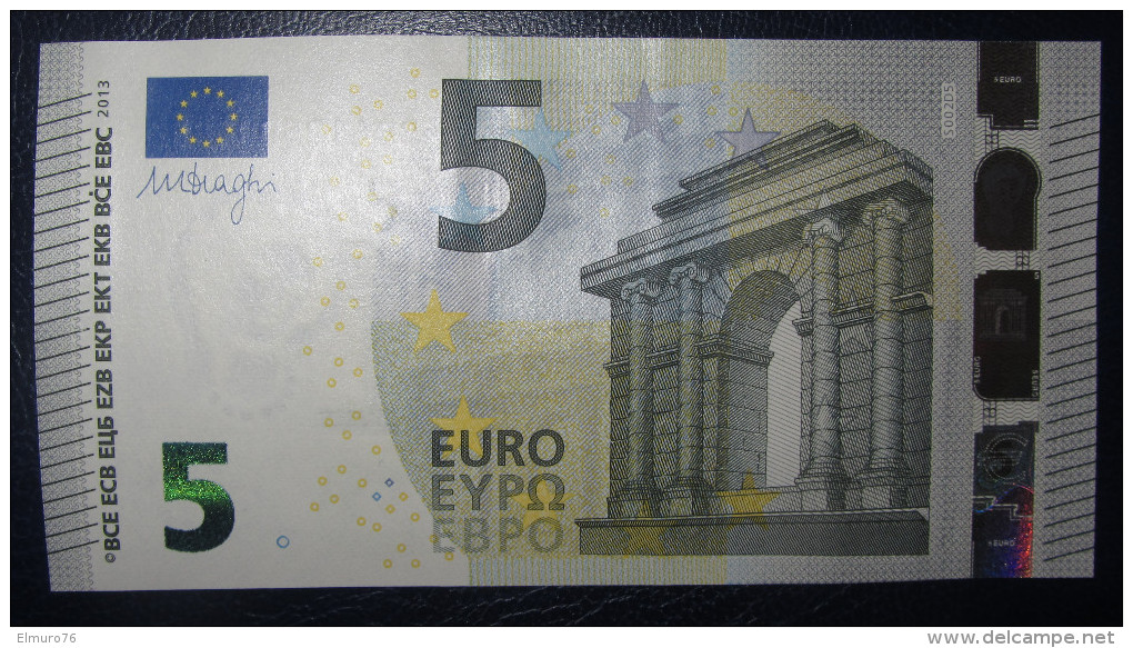 5 EURO S002A6 DRAGHI ITALY  ITALIA  SERIE SA Perfect UNC - 5 Euro