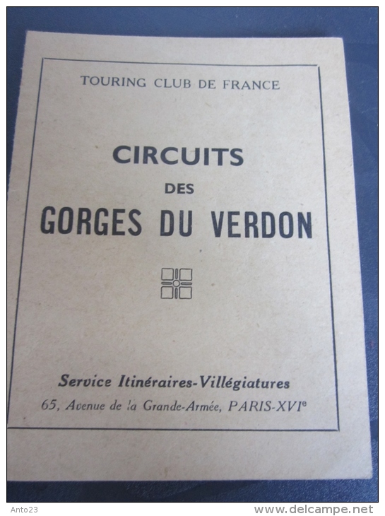 Circuit Des Gorges Du Verdon Touring Club De France 1951  2 Départ Et Une Variante - Cars