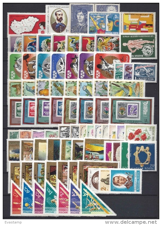 HUNGARY - 1973.Complete Year Set With Souvenir Sheets MNH!!!  110 EUR!!! - Collections