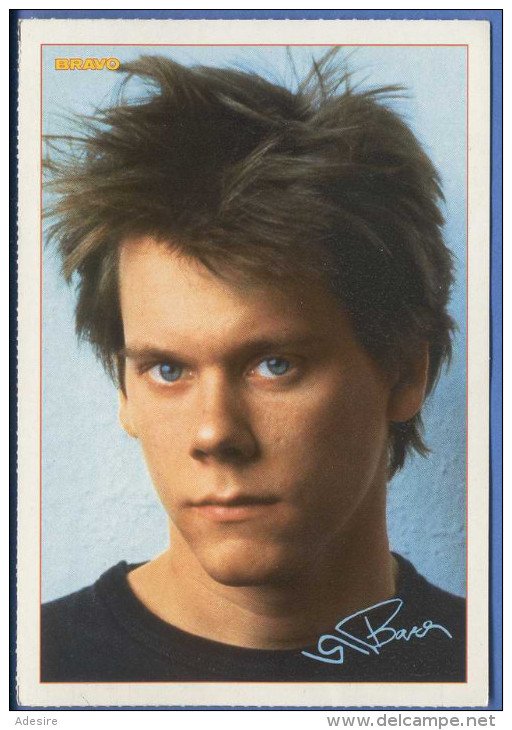 KEVIN BACON, Bravo-Autogrammkarte Mit Autogramm (gedruckt), Rückseitig Alle Daten Zur Person - Sonstige & Ohne Zuordnung