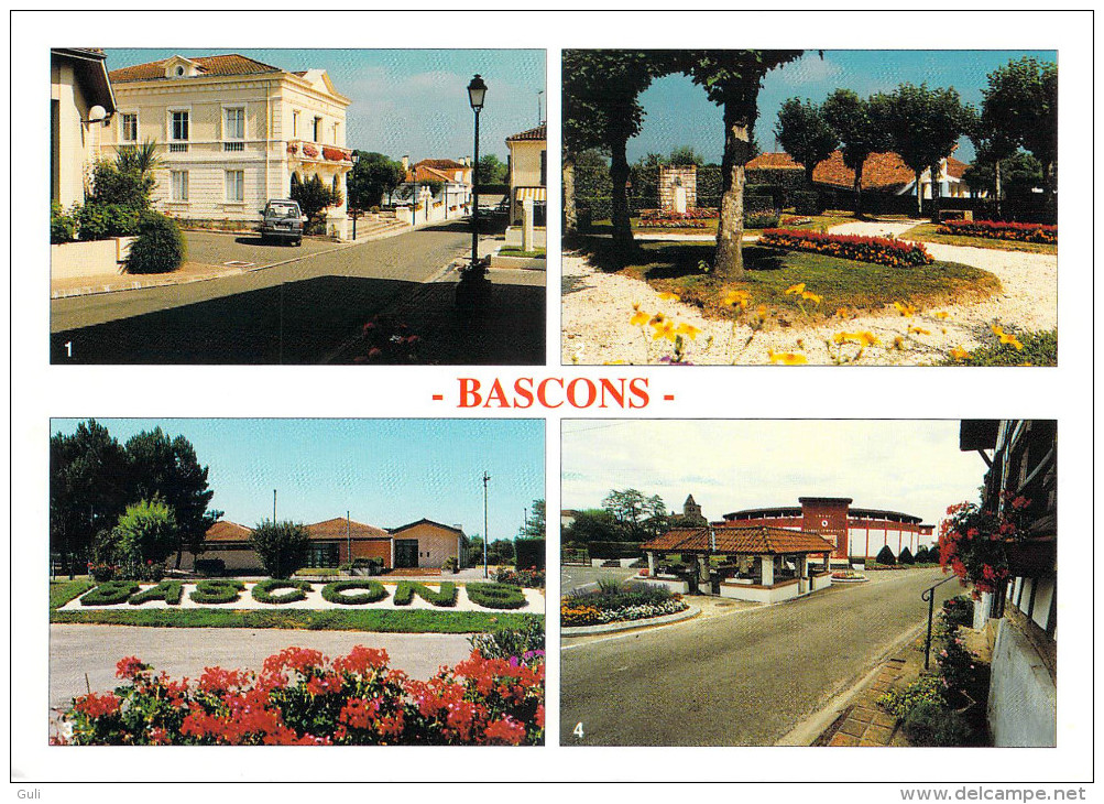 40 Landes BASCONS Multi Vues Lot De  3 Cartes CPM Scan R/V Des 3 Cartes (canton Adour Armagnac)*PRIX FIXE - Autres & Non Classés