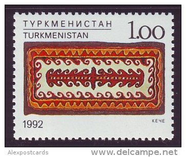 TURKMENISTAN 1992. NATIONAL ART. TAPESTRY. Michel Nr. 12. Mint (**) - Turkménistan