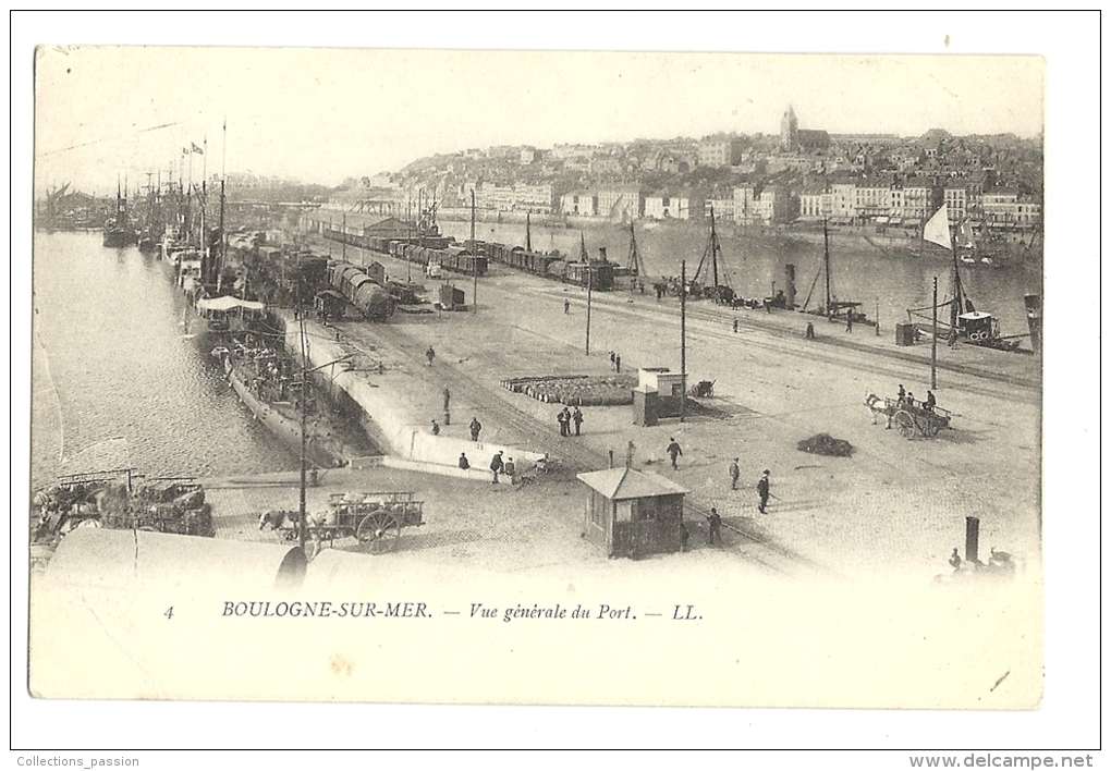 Cp, 62, Boulogne-sur-Mer, Vue Générale Du Port, Voyagée 1904 ? - Boulogne Sur Mer