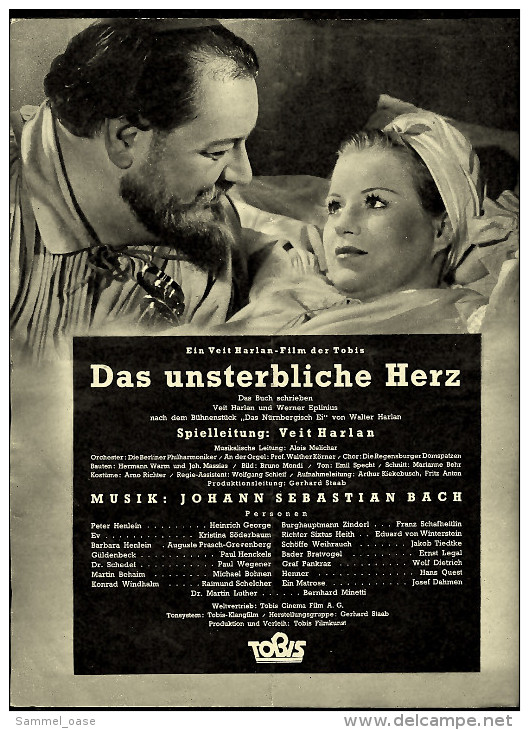 "Illustrierter Film-Kurier" : "Das Unsterbliche Herz" Mit Heinrich Georg Schulz  -  Filmprogramm Nr. 2910 Von 1939 - Other & Unclassified