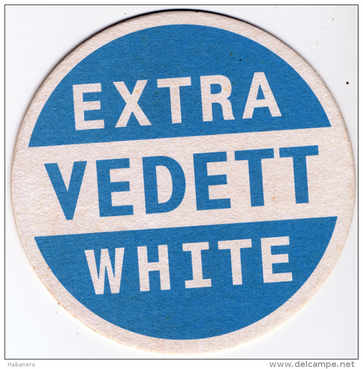 BELGIUM - EXTRA VEDETT WHITE BEER MAT - NEW UNUSED - Sous-bocks