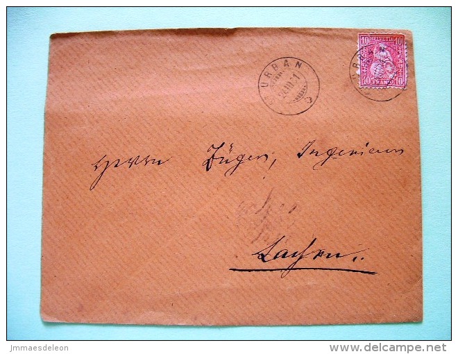 Switzerland 1881 Cover St. Urban To Lacken - Helvetia (Scott # 62 = 10.5 $) (stamp Little Bit Folded) - Covers & Documents