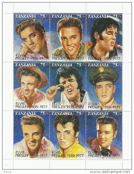 Elvis Presley  -  Block  From Tanzania  # 683 # - Elvis Presley