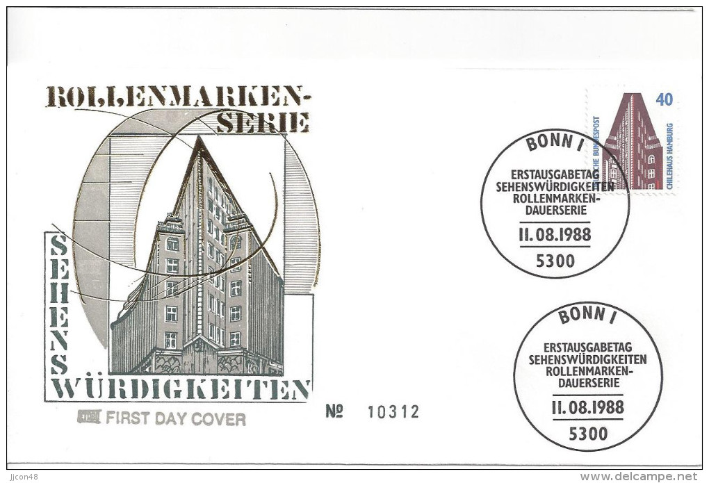 Germany 1988  SWK, Chilehaus, Hamburg  FDC  Mi.1379 - Other & Unclassified