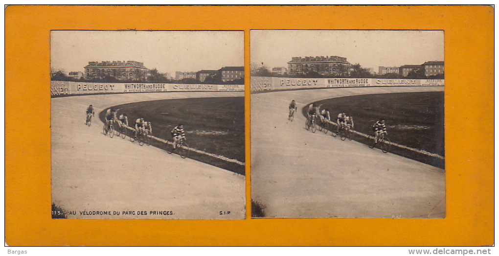 Photo Stereo Velo Course Velodrome Du Parc Des Princes - Photos Stéréoscopiques