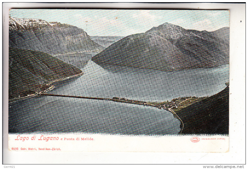 CH 6815 MELIDE, Punta Di Melide, Luganer See, Ca. 1905, Nadelloch - Melide