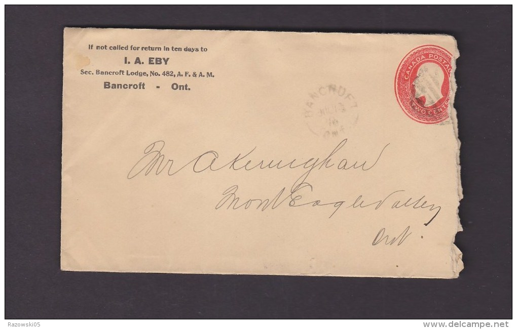 TIMBRE. LETTRE. ....CANADA.BANCROFT.ONT.EBY. - 1903-1954 Kings