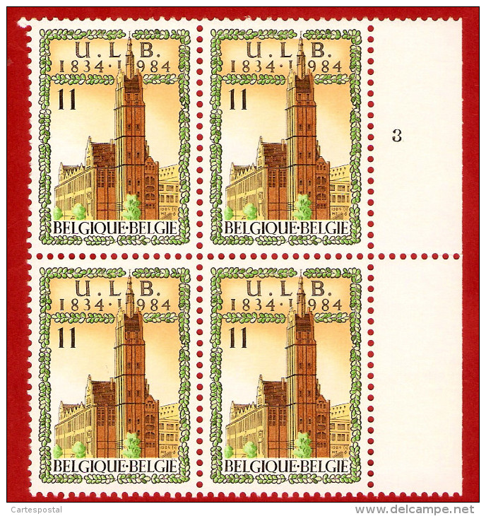 1984  -  BELGIQUE  N°  2112**   Bloc  De  4   Timbres  Neufs - Collections