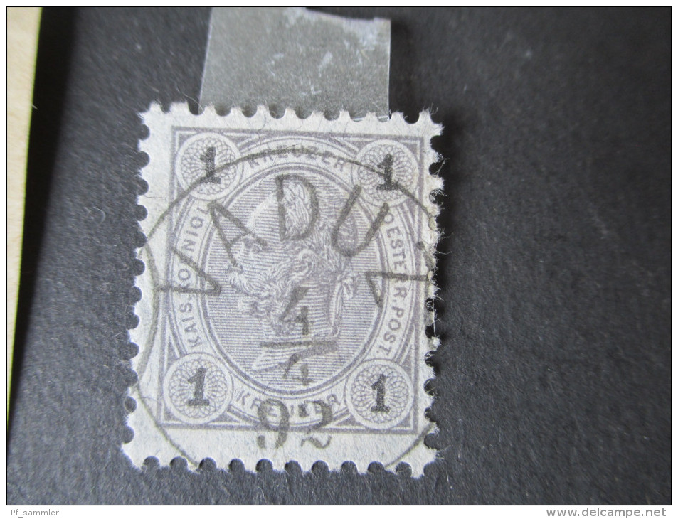Liechtenstein Vorläufer (Österreich) 5 Werte / Briefstücke. Saubere Stempel! Katalogwert 550€ - ...-1912 Prefilatelia