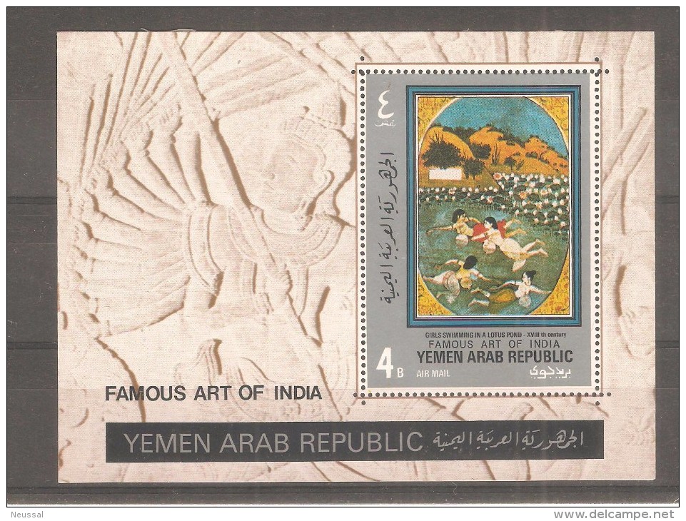 Hojita Bloque Famous Art Of India. - Yemen