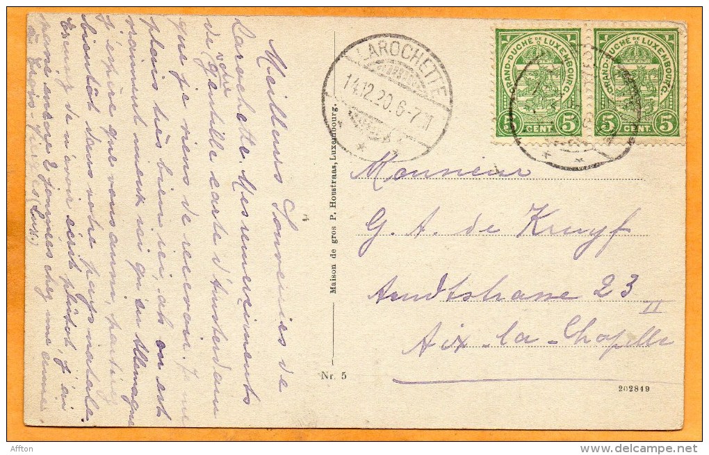Larochette Fels 1920 Luxembourg Postcard - Larochette